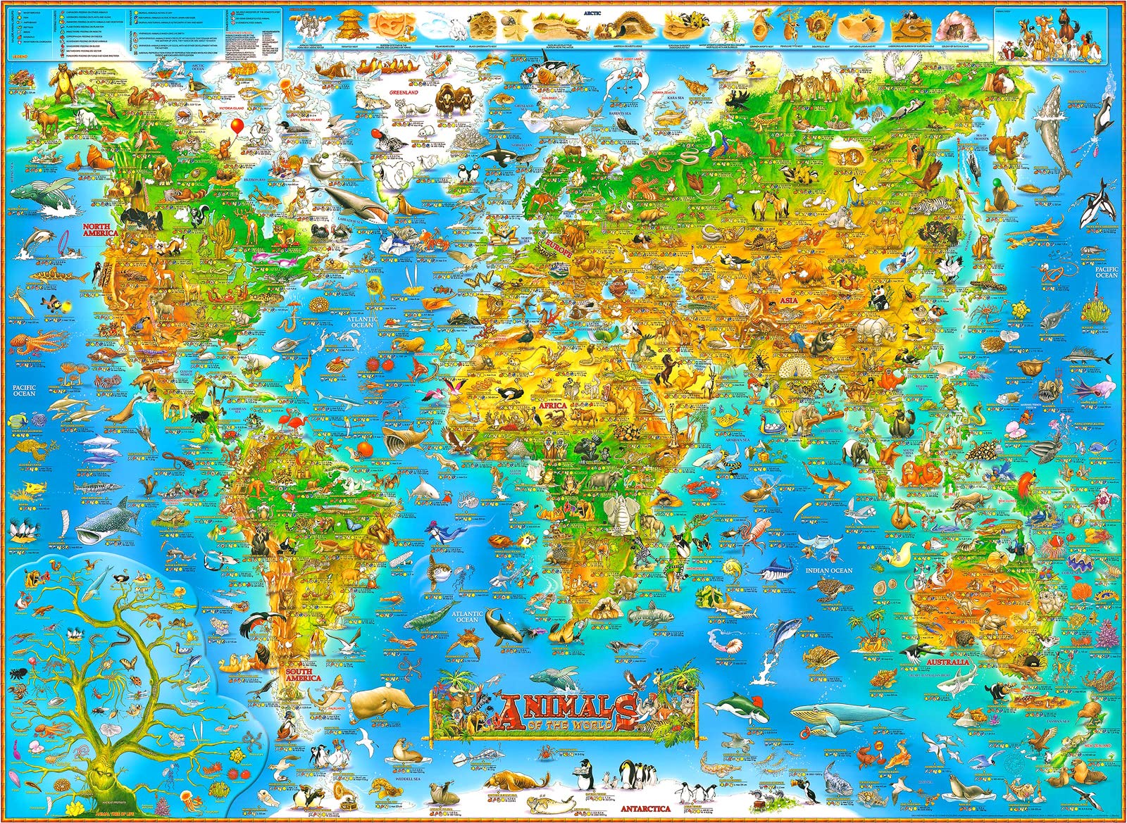 Puzzle Map World - 150/300/500/1000 Pieces Jigsaw Puzzles for Adults