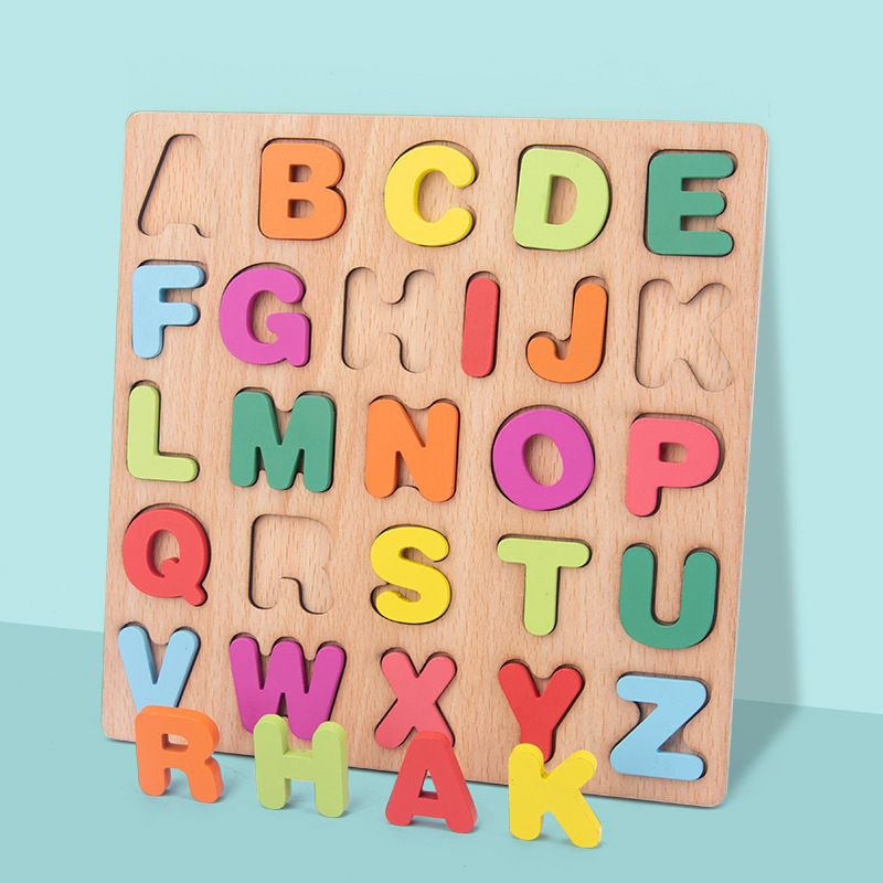 Kids Educational - Alphabet Numbers & More - 1PCS Wooden Children's Number Alphabet Shape