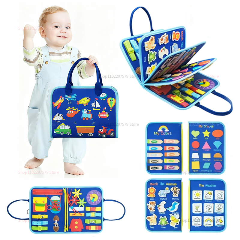 Kids Education Content - Toddler Busy Board for Montessori Sensory