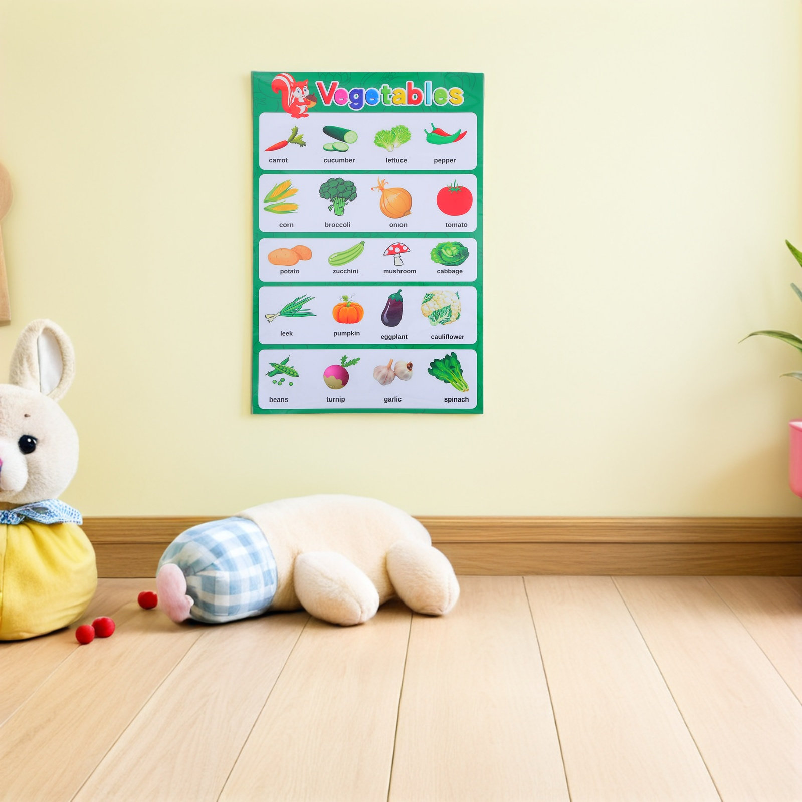 Kitchen Vegetables Wall Art Ed - Kids Nutrition Education ulasan dan harga