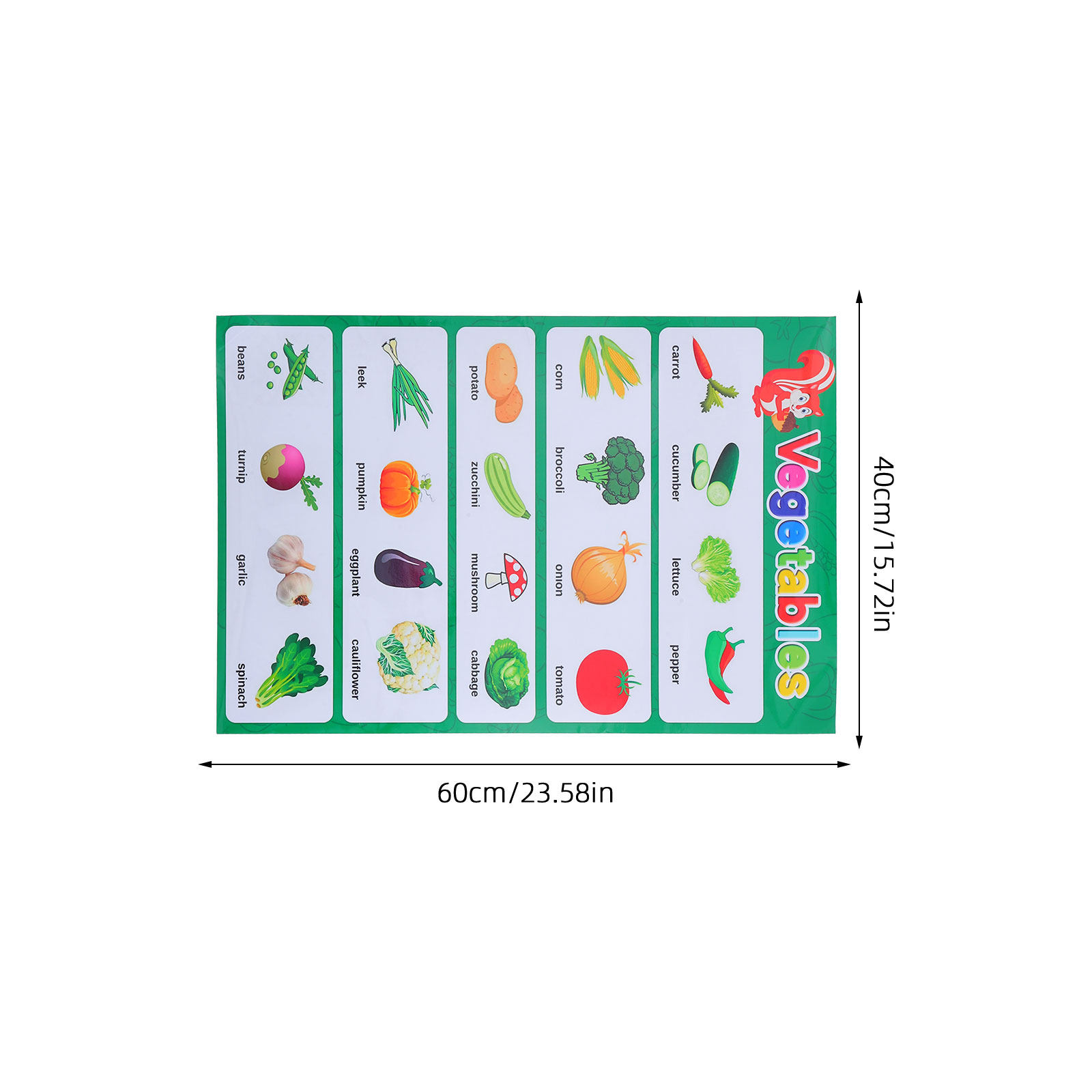 Kitchen Vegetables Wall Art Ed - Kids Nutrition Education ulasan dan harga