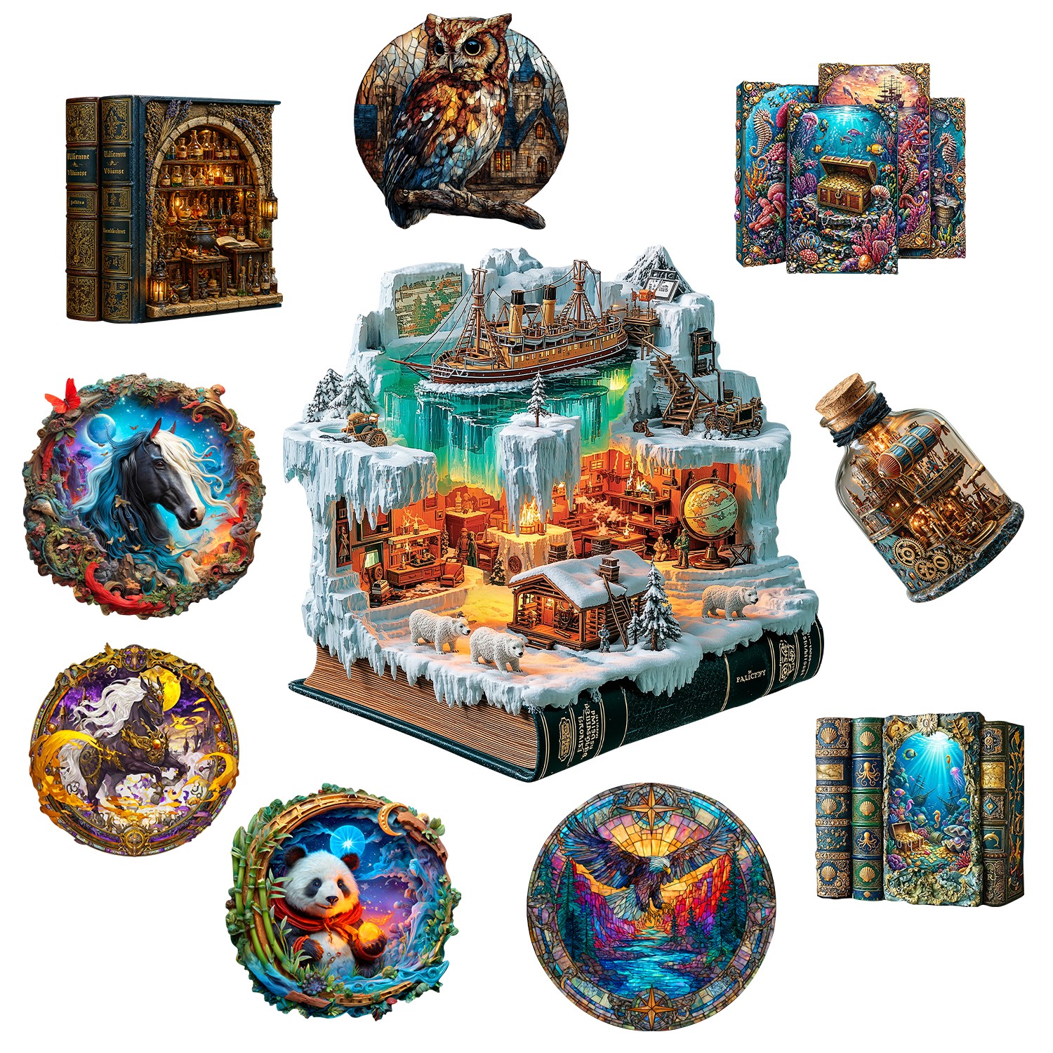 Miniature World Theme Wooden J - Puzzle Map World ulasan dan harga