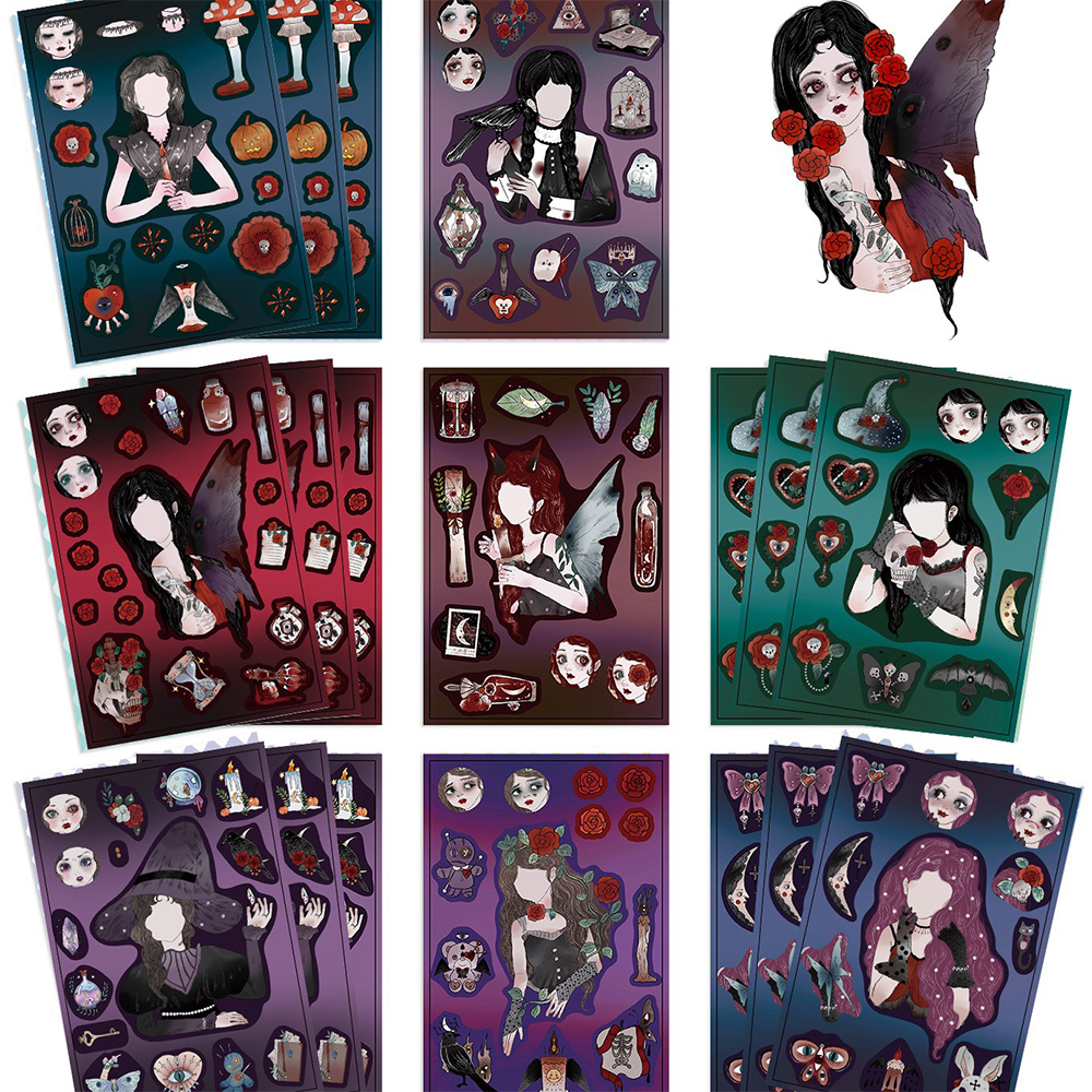 8/16Sheets Gothic Girl Puzzle  - Kids Education Laptop ulasan dan harga