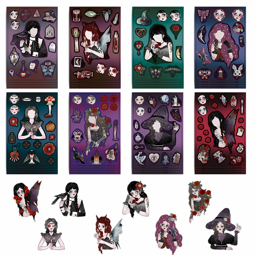 8/16Sheets Gothic Girl Puzzle  - Kids Education Laptop ulasan dan harga