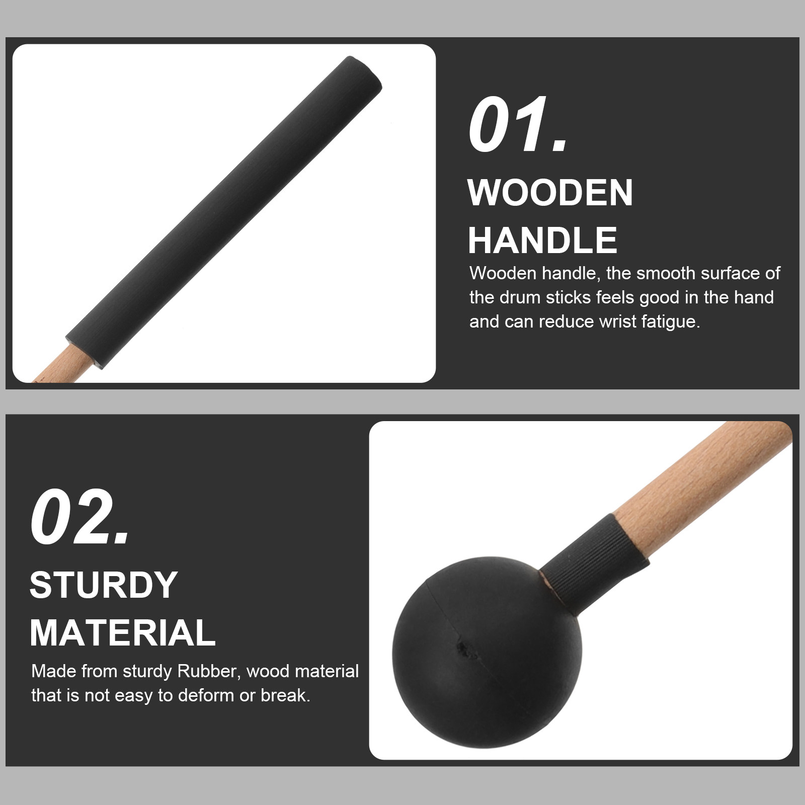 2Pcs Tongue Drum Sticks Wooden - Kids Yoga Education ulasan dan harga