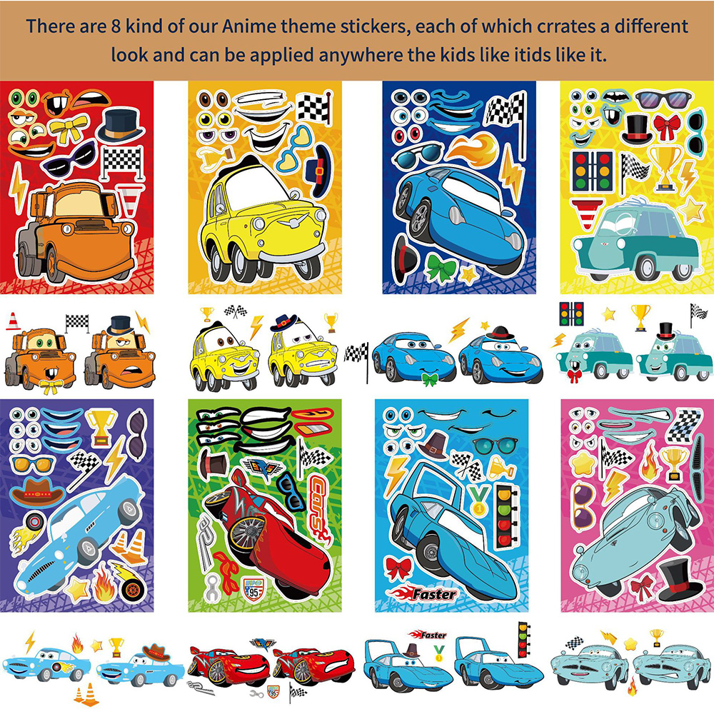 8/16Sheets Disney Cars Puzzle  - Kids Education Laptop ulasan dan harga