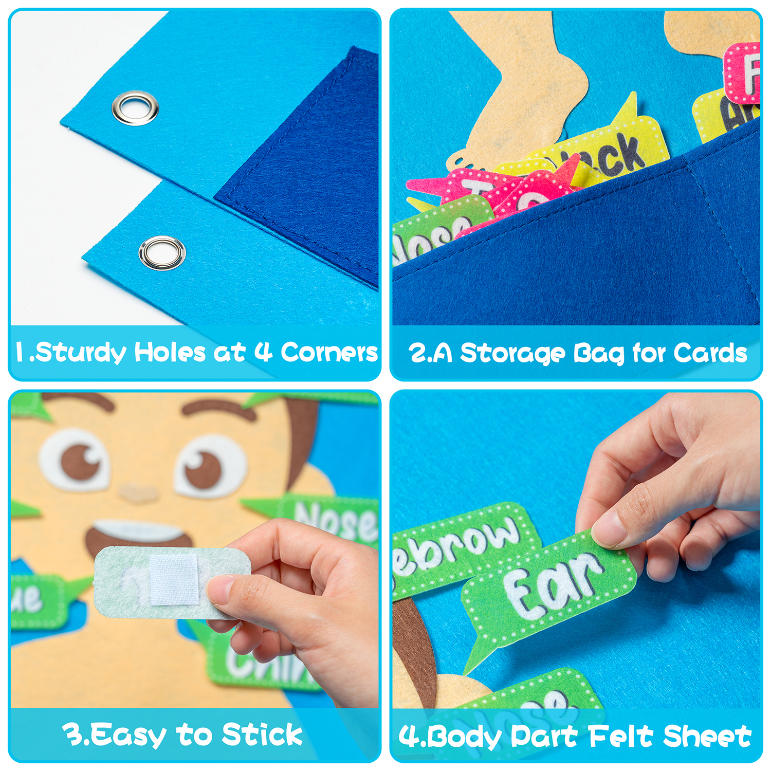 35Pcs Body Awareness Full Felt - Human Body Puzzle ulasan dan harga