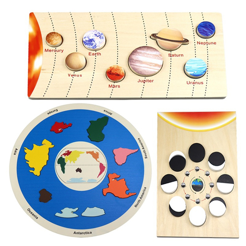 Wooden Planet Puzzles Learning - Puzzle Map World ulasan dan harga