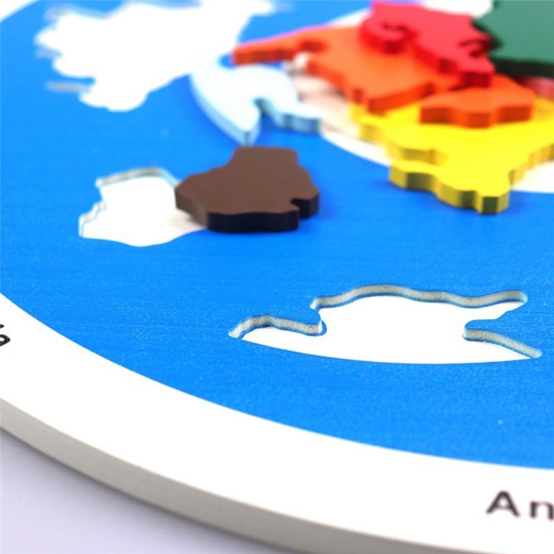 Wooden Planet Puzzles Learning - Puzzle Map World ulasan dan harga