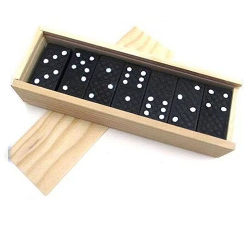 28pcs/Set Wooden Domino Board  - Kids Education Table ulasan dan harga