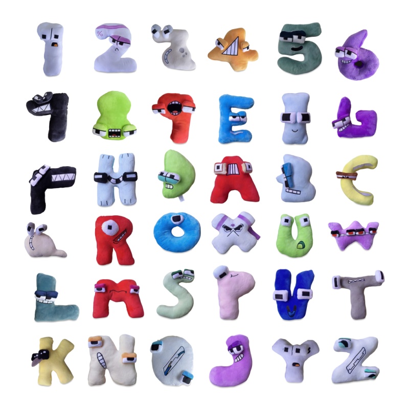26 Pcs Alphabet & Number Plush - Kids Educational - Alphabet Numbers & More ulasan dan harga