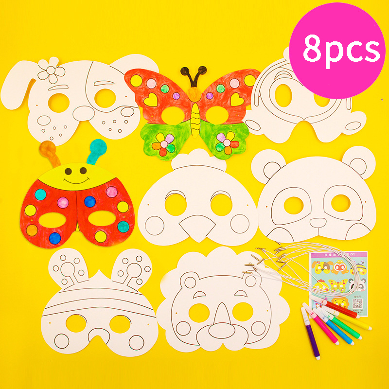 8Pcs Cartoon Animal Painting M - Kids Education Laptop ulasan dan harga