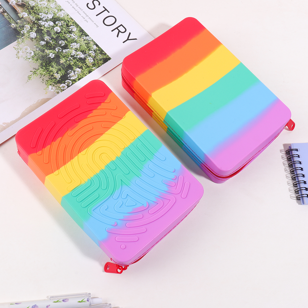Silicone Rainbow Desk Statione - Kids Education Things ulasan dan harga