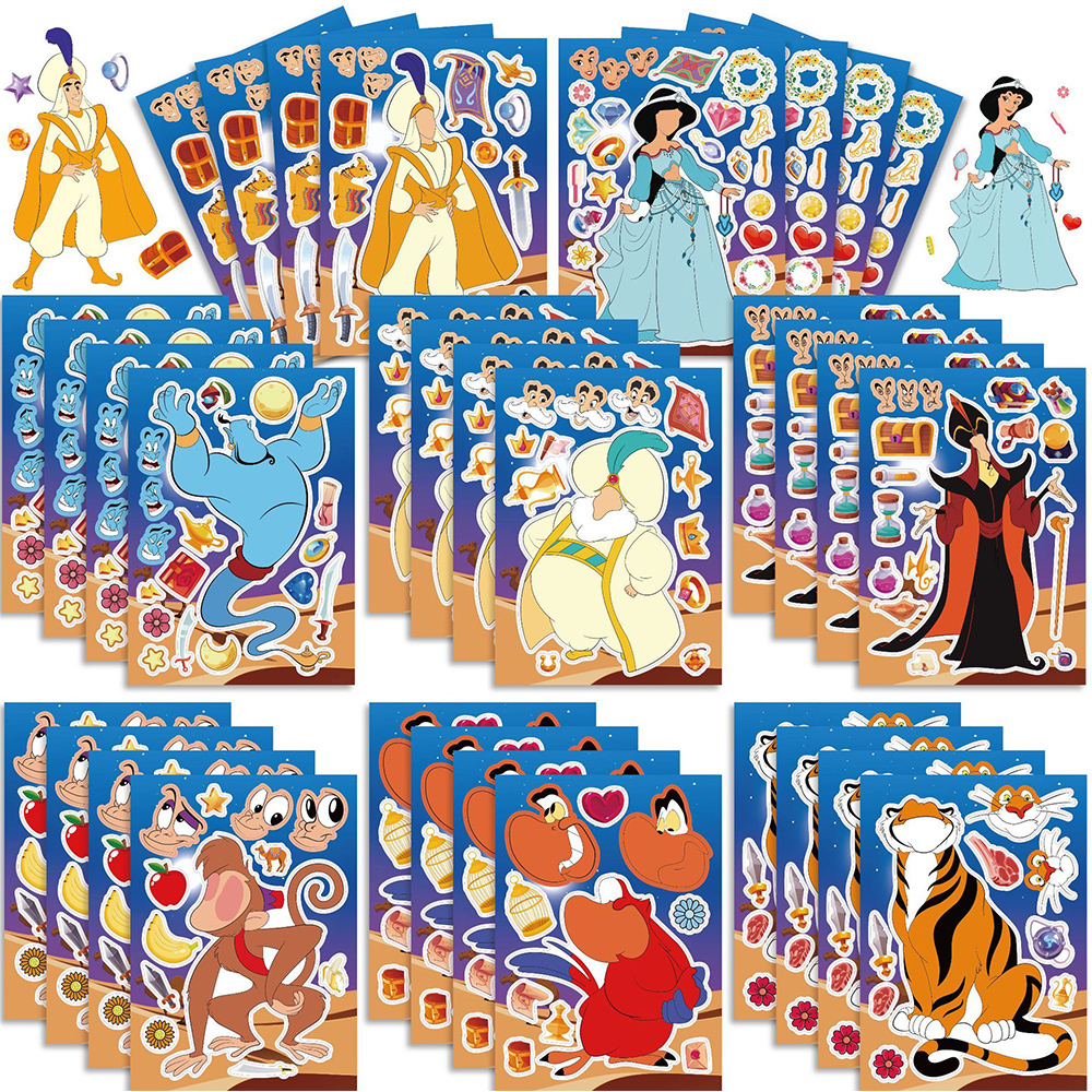 8/16sheets Disney Anime Aladdi - Kids Education Laptop ulasan dan harga