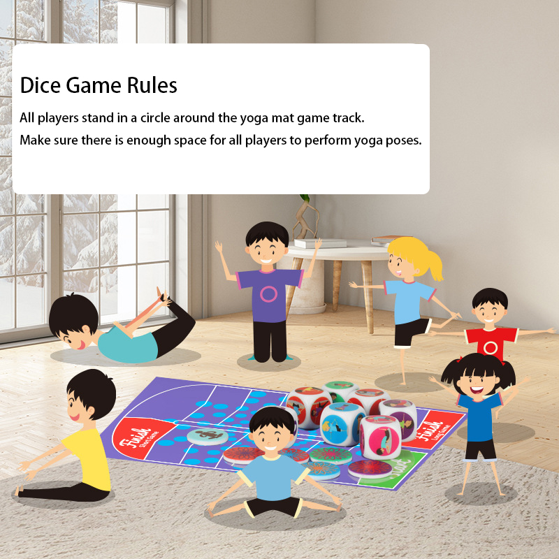 Yoga Dice Toy Fun Exercise Dic - Kids Yoga Education ulasan dan harga