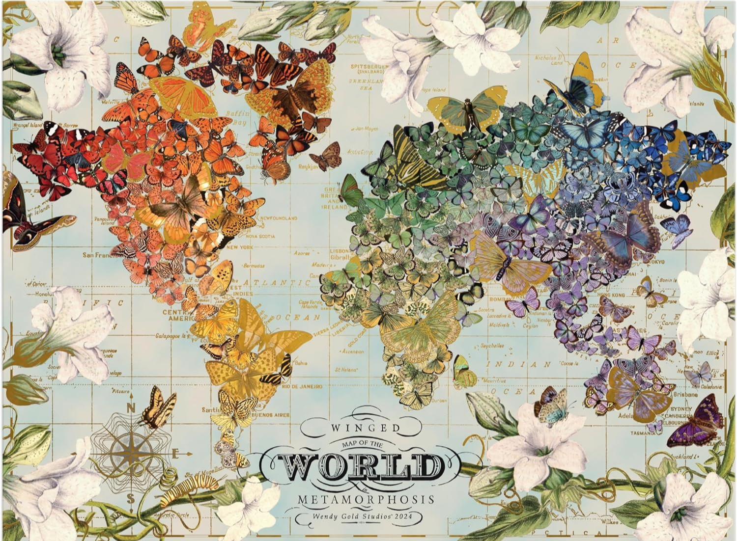 120/300/500/1000 Piece Butterf - Puzzle Map World ulasan dan harga