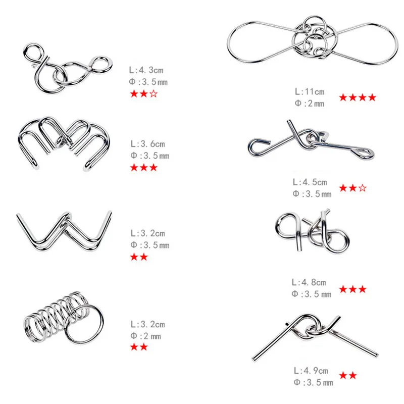 8PCS/Set Metal Montessori Wire - Kids Education Kit ulasan dan harga
