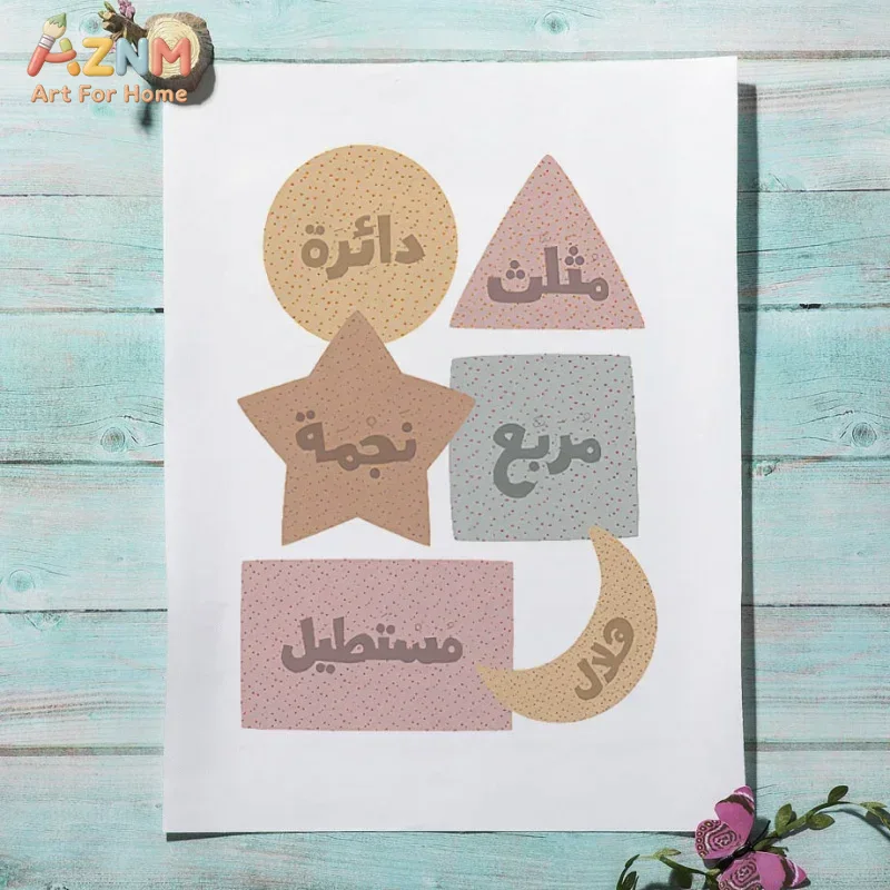 Arabic Wall Art English Alphan - Kids Education Learning ulasan dan harga